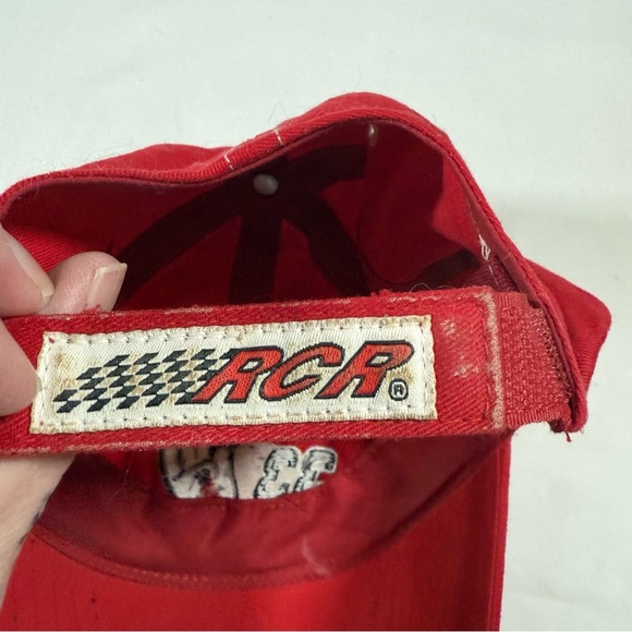 Men's Red Embroidered Racing Hat - Picture 8 of 8